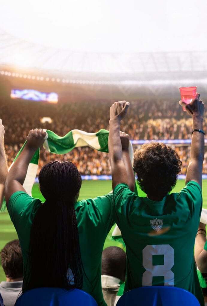 Football supporters creating an unforgettable atmosphere at major sports events.